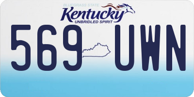 KY license plate 569UWN