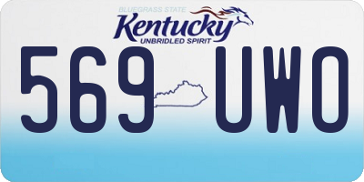 KY license plate 569UWO