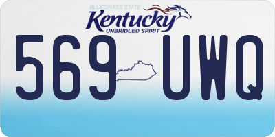 KY license plate 569UWQ