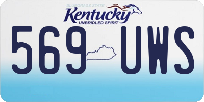 KY license plate 569UWS