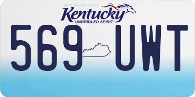 KY license plate 569UWT