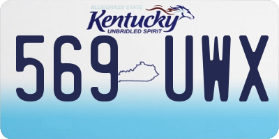 KY license plate 569UWX