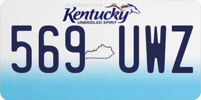 KY license plate 569UWZ