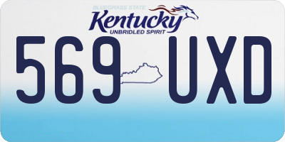 KY license plate 569UXD