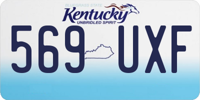 KY license plate 569UXF