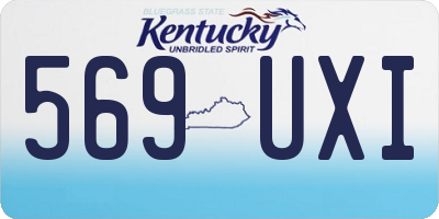 KY license plate 569UXI