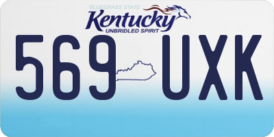 KY license plate 569UXK