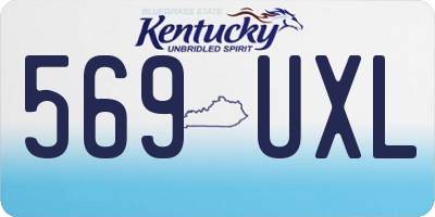 KY license plate 569UXL