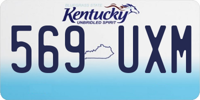 KY license plate 569UXM