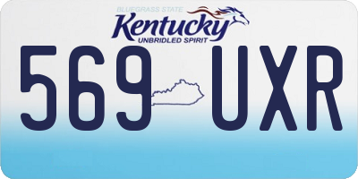 KY license plate 569UXR