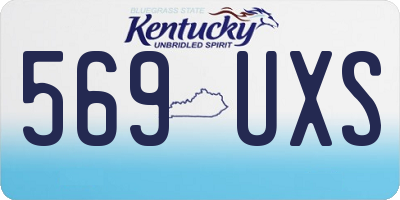 KY license plate 569UXS