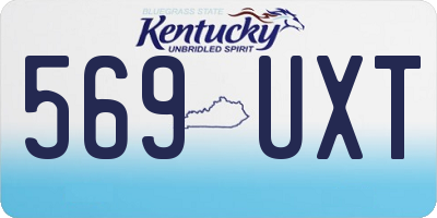 KY license plate 569UXT