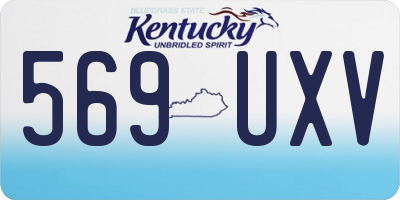 KY license plate 569UXV