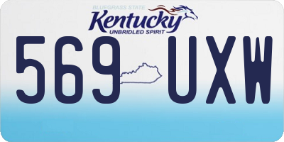 KY license plate 569UXW