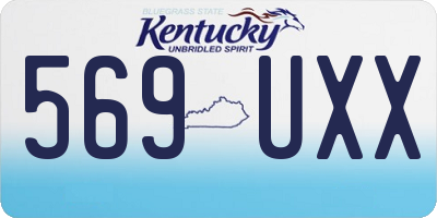 KY license plate 569UXX