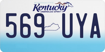 KY license plate 569UYA