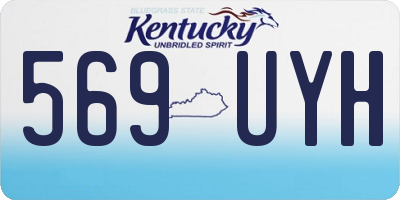 KY license plate 569UYH