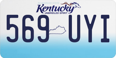 KY license plate 569UYI