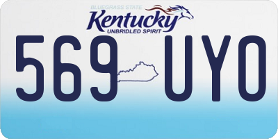KY license plate 569UYO