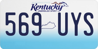 KY license plate 569UYS