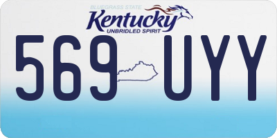 KY license plate 569UYY