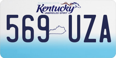 KY license plate 569UZA