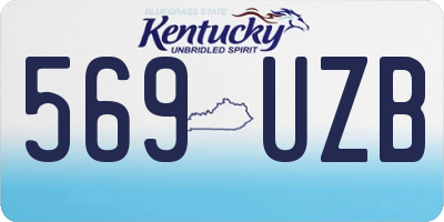 KY license plate 569UZB