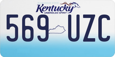 KY license plate 569UZC