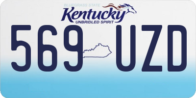KY license plate 569UZD