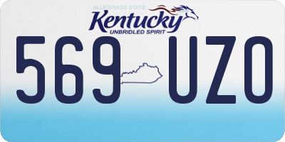 KY license plate 569UZO