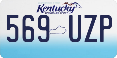 KY license plate 569UZP