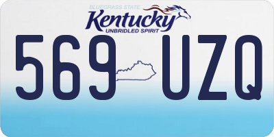 KY license plate 569UZQ