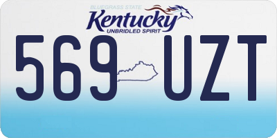 KY license plate 569UZT