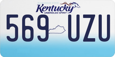 KY license plate 569UZU
