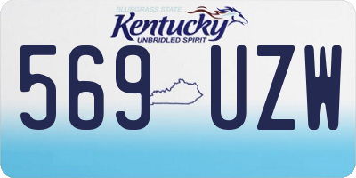 KY license plate 569UZW