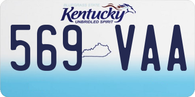 KY license plate 569VAA