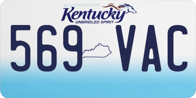 KY license plate 569VAC