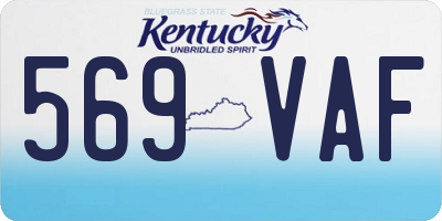 KY license plate 569VAF