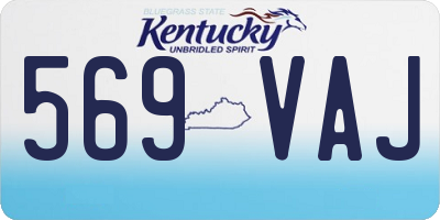 KY license plate 569VAJ