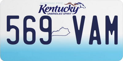KY license plate 569VAM