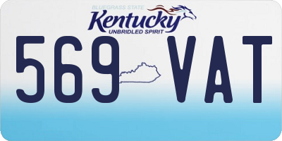KY license plate 569VAT