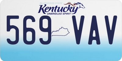 KY license plate 569VAV