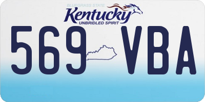 KY license plate 569VBA