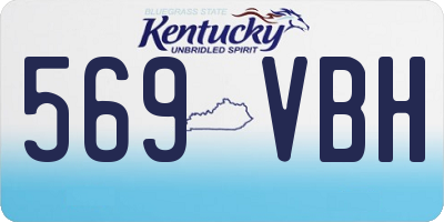 KY license plate 569VBH