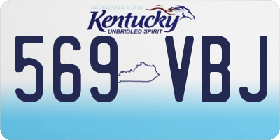 KY license plate 569VBJ