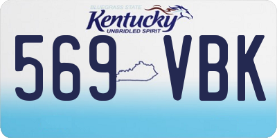 KY license plate 569VBK