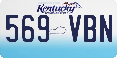 KY license plate 569VBN