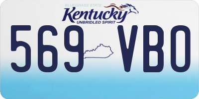 KY license plate 569VBO