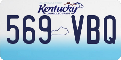 KY license plate 569VBQ