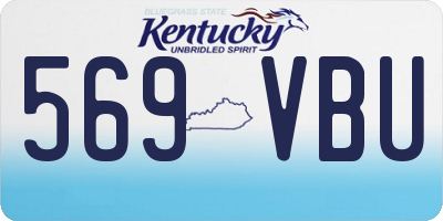 KY license plate 569VBU